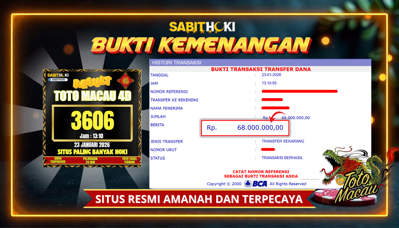 SELAMAT KEPADA MEMBER SETIA SABITHOKI BERHASIL JACKPOT DI TOGEL PASARAN TOTOMACAU P1